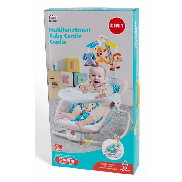 Продукт TEANTOYS - Бебешки шезлонг 2 в 1 с музика и вибрации - 0 - BG Hlapeta