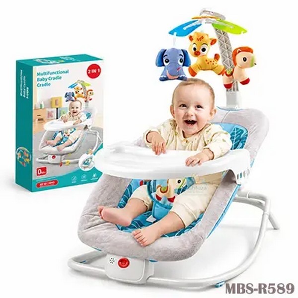 TEANTOYS - Бебешки шезлонг 2 в 1 с музика и вибрации