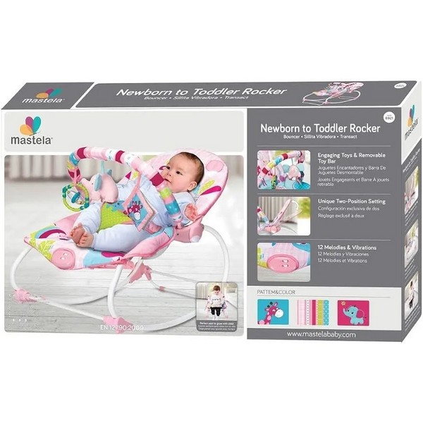 Продукт TEANTOYS Mastela - Бебешки шезлонг и люлка 2 в 1 с музика, вибрации и играчки - 0 - BG Hlapeta