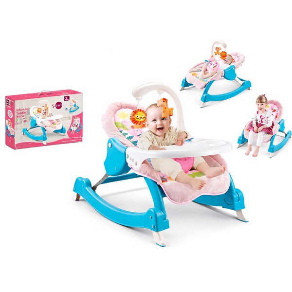 Продукт TEANTOYS - Бебешки шезлонг и люлка 2 в 1 с табла и играчки - 0 - BG Hlapeta