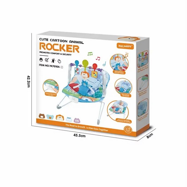 Продукт TEANTOYS Cute Cartoon Animal Rocker - Бебешки шезлонг с вибрация и играчки - 0 - BG Hlapeta