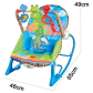 Продукт TEANTOYS Tiibaby Cartoon Deluxe Bouncer - Бебешки шезлонг с музикална арка и играчки - 1 - BG Hlapeta