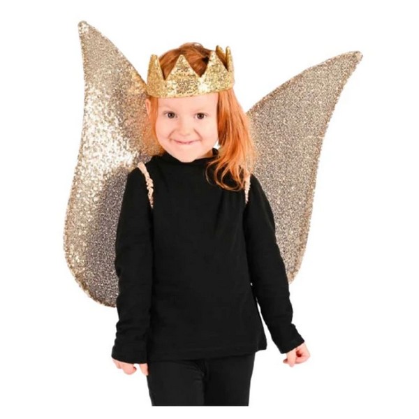 Продукт Robe Toy - Блестящи златни крила с пайети за приказни превъплъщения, 54 см - 0 - BG Hlapeta