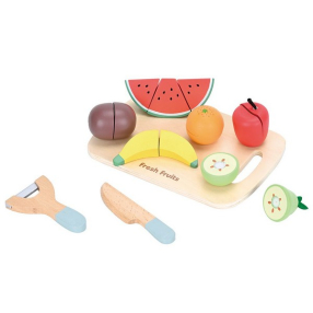 Lelin Toys - Дървени плодове за рязане с дъска Lelin Toys - Дървени плодове за рязане с дъска