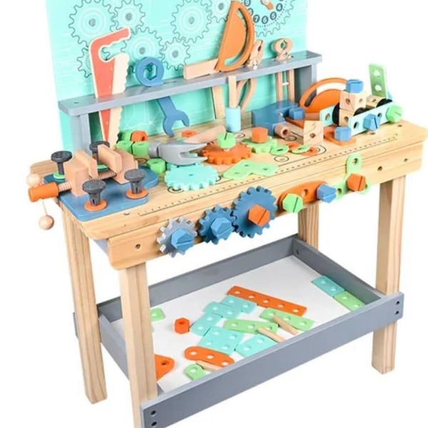 Продукт TEANTOYS - Дървена Детска Работилница с Инструменти 73 см - 0 - BG Hlapeta
