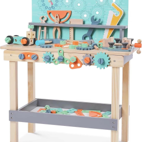 TEANTOYS - Дървена Детска Работилница с Инструменти 73 см
