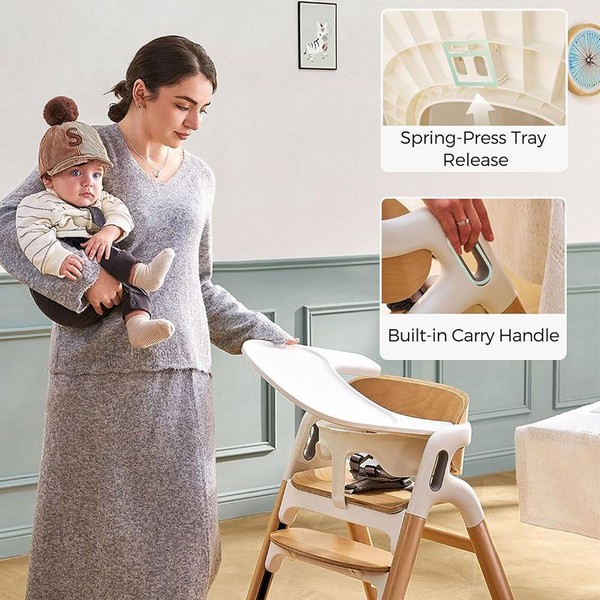 Продукт Momcozy DinerPal - Столче за хранене и помощна кула Монтесори 5 в 1 - 0 - BG Hlapeta