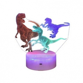 Robe Toy Динозавър - Декоративна 3D LED нощна лампа, променящи се цветове, 18 см Robe Toy Динозавър - Декоративна 3D LED нощна лампа, променящи се цветове, 18 см