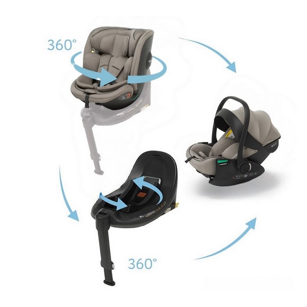 Продукт Foppapedretti  Disk Grow i-Size - Комплект 3 в 1 Столче за кола + база Disk i-Size + столче Disk Infant i-Size - 0 - BG Hlapeta