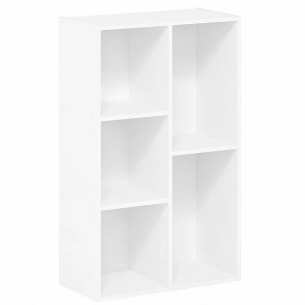 Продукт GINGER HOME - Детска Етажерка с 5 Отделения, Бял Органайзер за Книги и Играчки - 0 - BG Hlapeta