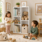 Продукт GINGER HOME - Детска Етажерка с 5 Отделения, Бял Органайзер за Книги и Играчки - 1 - BG Hlapeta