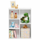 Продукт GINGER HOME - Детска Етажерка с 5 Отделения, Бял Органайзер за Книги и Играчки - 8 - BG Hlapeta