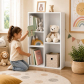Продукт GINGER HOME - Детска Етажерка с 5 Отделения, Бял Органайзер за Книги и Играчки - 5 - BG Hlapeta