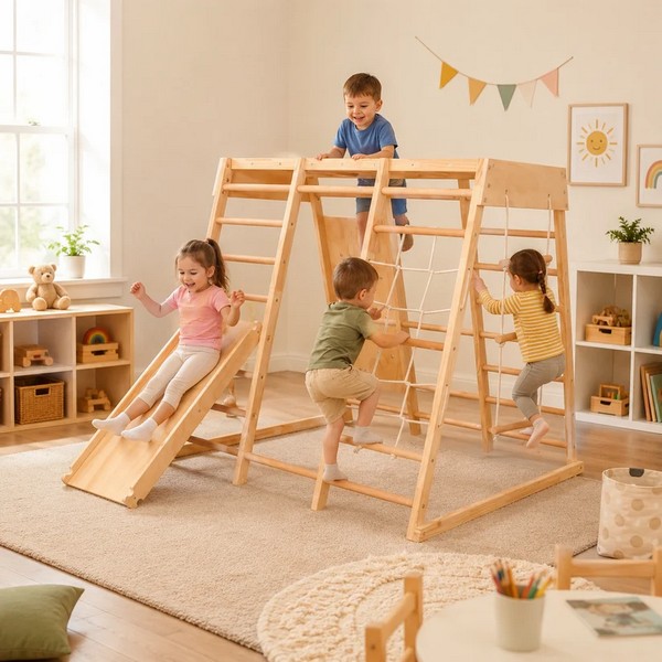 Продукт GINGER HOME - Детска Дървена Катерушка 119.5x109.5x119.5 см - 0 - BG Hlapeta