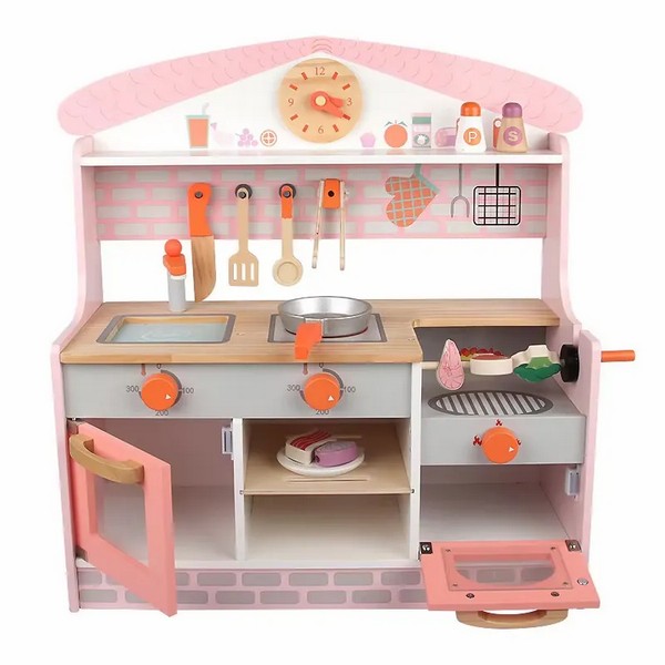 Продукт TEANTOYS - Детска дървена кухня с барбекю и аксесоари - 0 - BG Hlapeta
