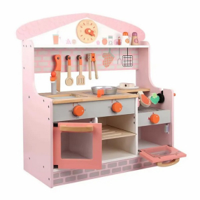 TEANTOYS - Детска дървена кухня с барбекю и аксесоари