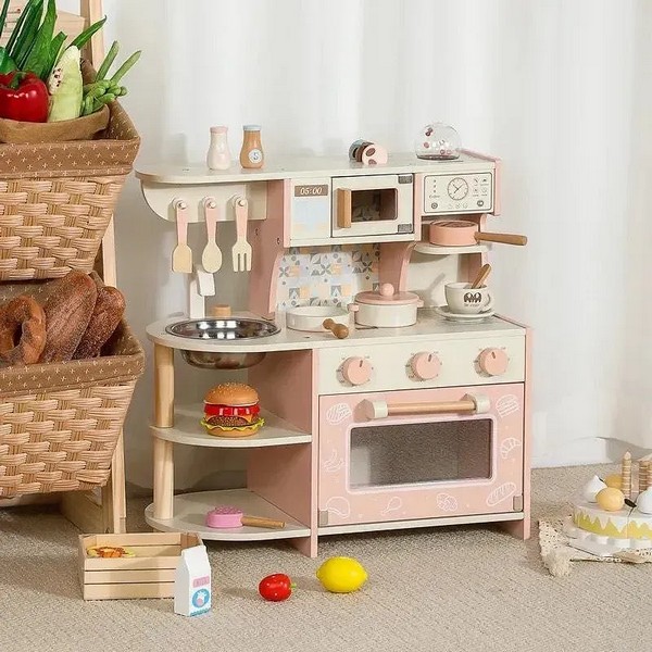 Продукт TEANTOYS - Детска дървена кухня с кафемашина и аксесоари - 0 - BG Hlapeta