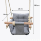 Продукт GINGER HOME Scandi – Детска Дървена Люлка Мека Памучна Седалка с Облегалка, 28×28×196 см - 3 - BG Hlapeta