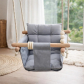 Продукт GINGER HOME Scandi – Детска Дървена Люлка Мека Памучна Седалка с Облегалка, 28×28×196 см - 2 - BG Hlapeta