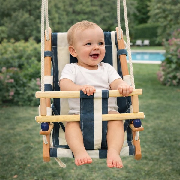 Продукт GINGER HOME - Детска Дървена Люлка Тип Шезлонг  - 0 - BG Hlapeta