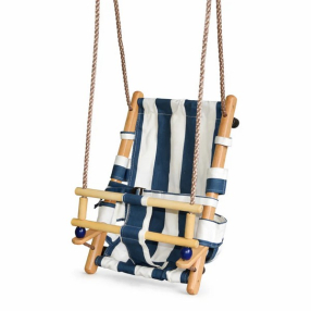 GINGER HOME - Детска Дървена Люлка Тип Шезлонг 