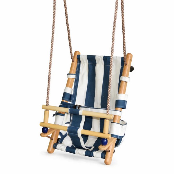 GINGER HOME - Детска Дървена Люлка Тип Шезлонг 