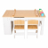 GINGER HOME - Детска Дървена Маса 3 в 1 109x60x55 см