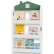 GINGER HOME Детска Етажерка за Книги и Играчки – Къщичка, 3 Рафта, Дърво, 60x12x106 см