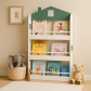 Продукт GINGER HOME Детска Етажерка за Книги и Играчки – Къщичка, 3 Рафта, Дърво, 60x12x106 см - 3 - BG Hlapeta