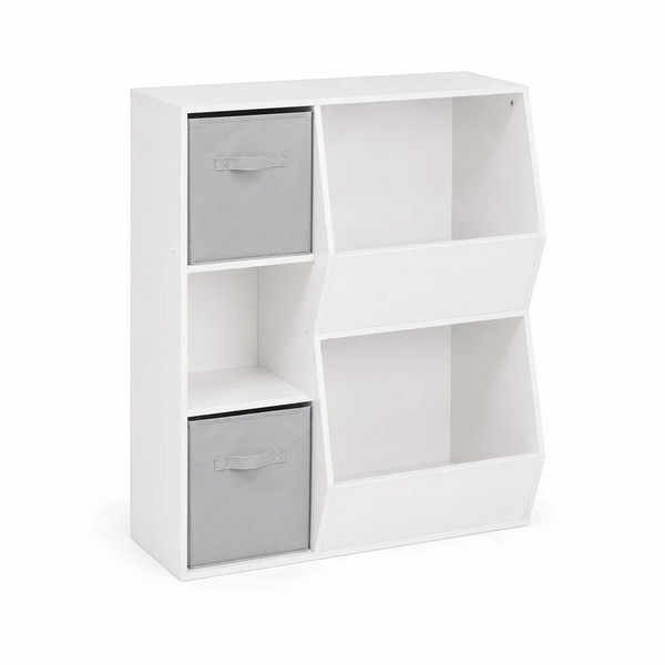 Продукт GINGER HOME - Детска Етажерка, Органайзер за Книги и Играчки с 2 Текстилни Кутии - 0 - BG Hlapeta