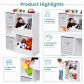 Продукт GINGER HOME - Детска Етажерка, Органайзер за Книги и Играчки с 2 Текстилни Кутии - 6 - BG Hlapeta