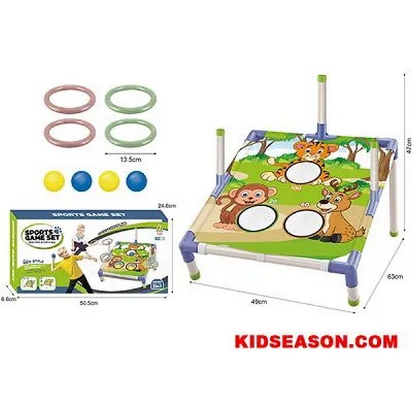 TEANTOYS - Детска игра за хвърляне на топки и рингове