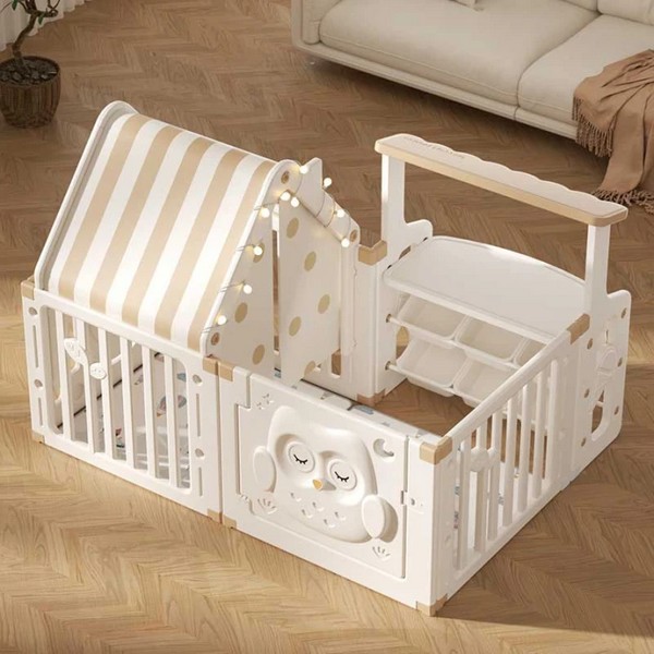 GUGA - Детска къщичка за игра "Бухалче" с модерен органайзер за играчки – подходяща за дома и за навън