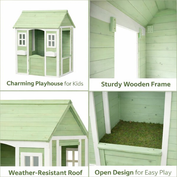 Продукт GINGER HOME - Детска Дървена Къщичка за Игра на Открито  - 0 - BG Hlapeta