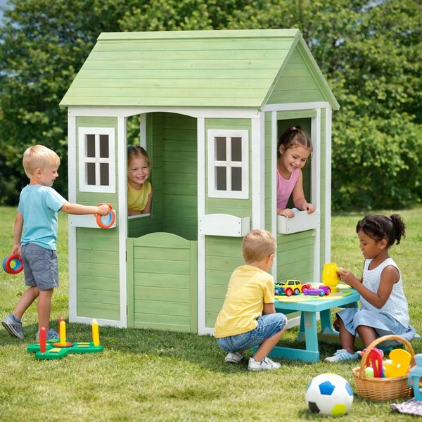 Продукт GINGER HOME - Детска Дървена Къщичка за Игра на Открито  - 0 - BG Hlapeta