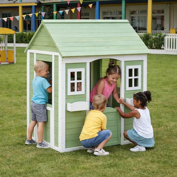 Продукт GINGER HOME - Детска Дървена Къщичка за Игра на Открито  - 0 - BG Hlapeta