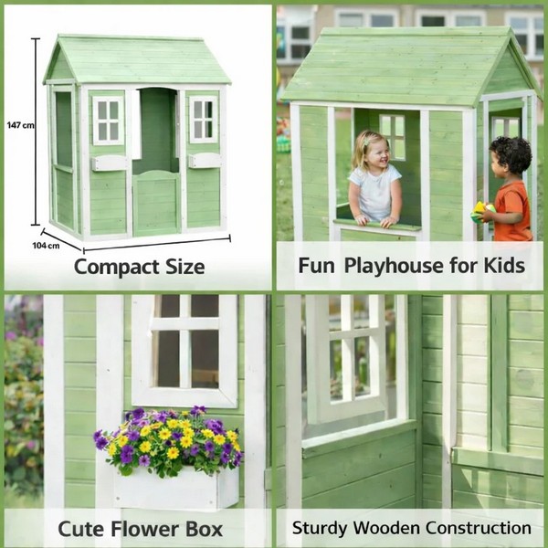 Продукт GINGER HOME - Детска Дървена Къщичка за Игра на Открито  - 0 - BG Hlapeta