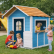 GINGER HOME Детска Дървена Къщичка за Игра – За Ролеви Игри, Двор и Градина, Синя, 118×138×132.5 см 2