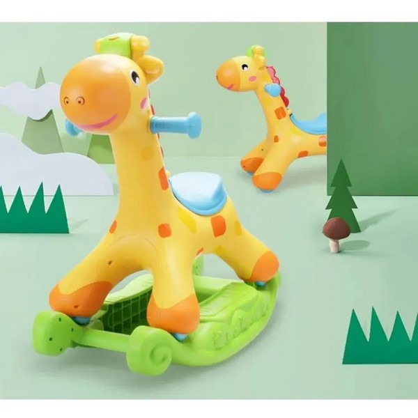 Продукт TEANTOYS - Детска люлка и яздилка 2 в 1 - с колелца и стабилна основа - 0 - BG Hlapeta