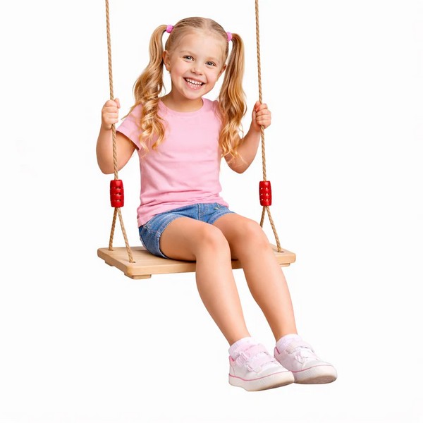 Продукт GINGER HOME - Детска Дървена Люлка за Двор с Въжета - 0 - BG Hlapeta