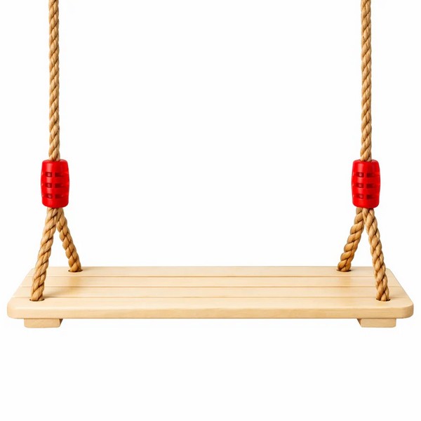 Продукт GINGER HOME - Детска Дървена Люлка за Двор с Въжета - 0 - BG Hlapeta