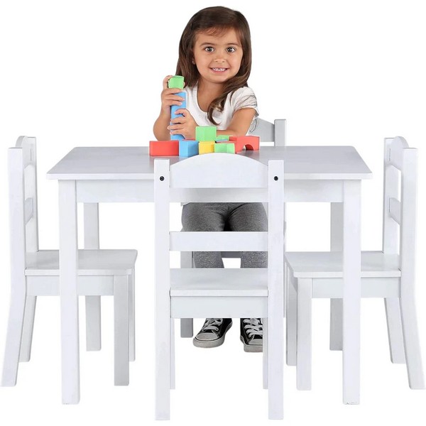 Продукт GINGER HOME - Дървен Комплект за Игра и Учение Детска Маса с 4 Столчета - 0 - BG Hlapeta