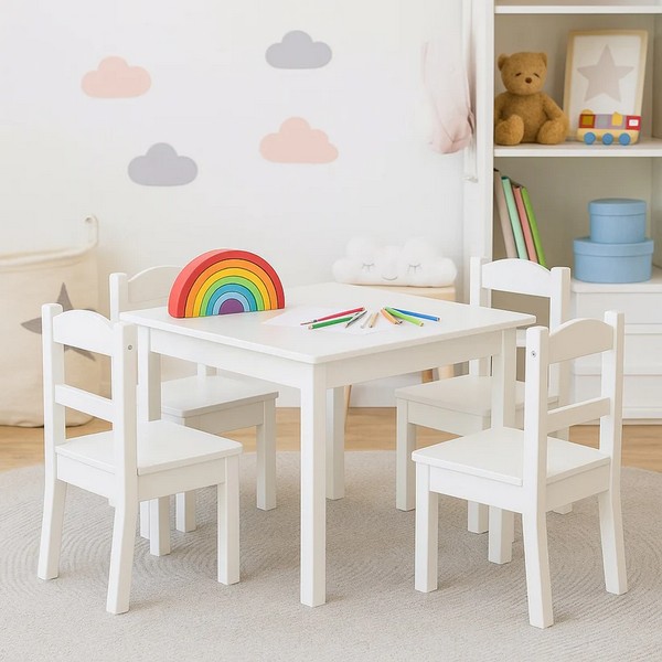 Продукт GINGER HOME - Дървен Комплект за Игра и Учение Детска Маса с 4 Столчета - 0 - BG Hlapeta