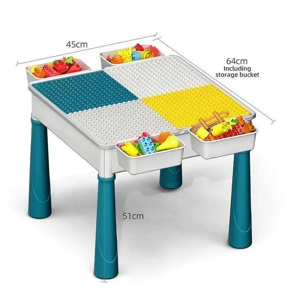 Продукт TEANTOYS - Детска маса за конструктор със столче 200+ части - 0 - BG Hlapeta