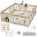 TEANTOYS - Детска ограда за игра 2 × 2 метра с 50 цветни топки 3