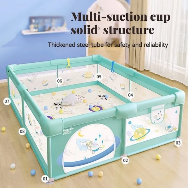 Продукт TEANTOYS - Детска ограда за игра 2 × 2 метра с 50 цветни топки - 0 - BG Hlapeta