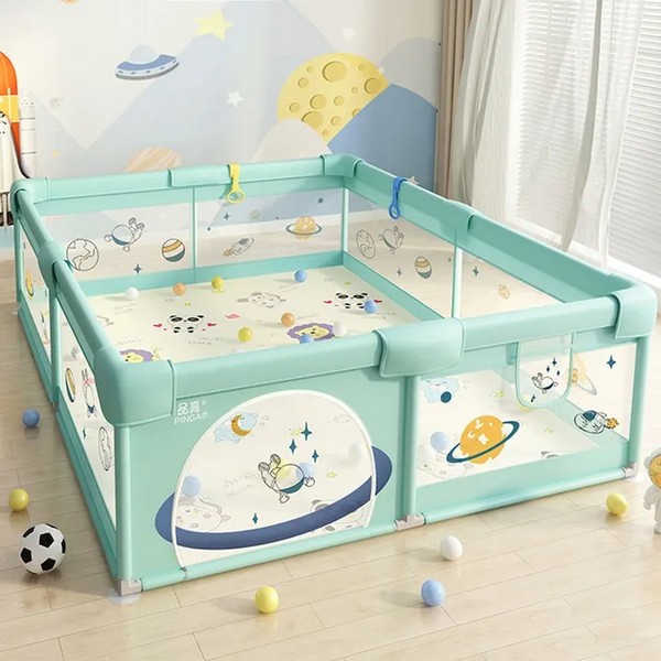 Продукт TEANTOYS - Детска ограда за игра 2 × 2 метра с 50 цветни топки - 0 - BG Hlapeta