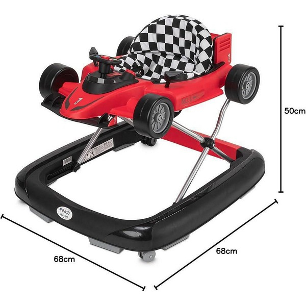 Продукт TEANTOYS - Детска проходилка и уокър 2 в 1 с дизайн на състезателна кола - 0 - BG Hlapeta