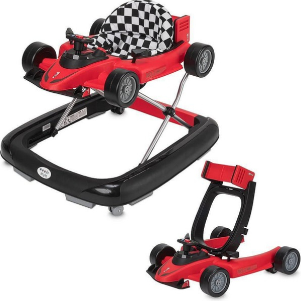 Продукт TEANTOYS - Детска проходилка и уокър 2 в 1 с дизайн на състезателна кола - 0 - BG Hlapeta