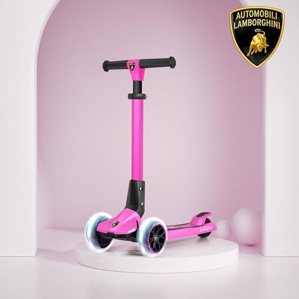 TEANTOYS Детска тротинетка Lamborghini – регулируема височина със светещи колела